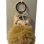 Studio Faux Fur Cat Bag Charm Keychain w/ Pearl Bow – New on Card Orange Kitty Photo 0