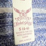 Faded Glory  Blue & White Boho Lightweight Open Front Cardigan Size Small Photo 6