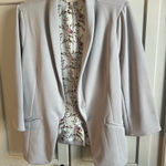 Skies Are Blue  Light Gray Women's Blazer Photo 0