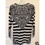 cupio  Zebra Print Cardigan Sweater Long Sleeve Black White Medium‎ Photo 4