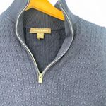 Tommy Bahama | XXS | Dress Tunic Sweater Knit Navy Long Sleeve 1/2 Zip Cable Photo 2