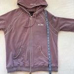 BCBG MaxAzria 90's Y2K Light Purple Zip Up Hoodie Silver Front & Back Logo XL Photo 10