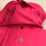 Lands' End Lands’ End Women’s Waterproof Hot Pink Gray Hooded Zip-Up Jacket Photo 8
