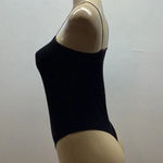 Eye Candy  Size L/XL Black Ribbed Bodysuit. Preloved Photo 4