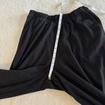 Woman Within Wide Leg Knit Pants Womens Size 18/20 L Black Pull On Soft Stretch Photo 6