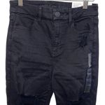 American Eagle  Womens Distressed Curvy High Rise Jegging Black Size 4 NWT‎ Photo 1