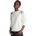 Ralph Lauren ‎ Polo Embellished Silver Studded Western Boho Sweatshirt Medium Photo 1