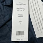 Veronica Beard NWT  Zee‎ Linen Dress Size 2 Navy Blue Marine Tiered Mini Resort Photo 6