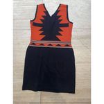 Marciano  MEDIUM NATIVE Western Pattern DRESS‎ Black Orange Sleeveless Photo 4