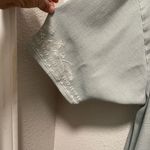 Green Ruffle Floral Embroidered Lightweight Coverup Cardigan Gray Size M Photo 4