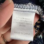 JODIFL  Floral Mixed‎ Boho Print Balloon Sleeve Top Flowy Relaxed V-Neck Medium Photo 7