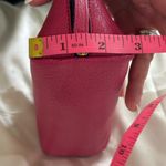 Smythson Of Bond St Cosmetic Case In Panama Leather Fuschia Pink & Gold Zip Photo 11