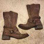 Timberland  Women’s Whittmore Brown Leather Mid-Calf Western Buckle Strap Boots Photo 1