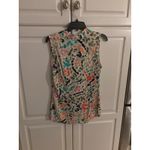Nic+Zoe Sleeveless V-Neck Abstract Print Blouse Top Size S Photo 3