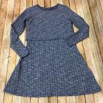 Topshop  Long Sleeve Overlay Dress - Blue - US 6 Photo 6