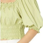 Levi's NWT Plus Tilly Smocked Blouse IN Color Nile Lime Green 4X Photo 4