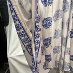 Haptics by Holly Harper Womens 2x Blue‎ White Floral Kimono Rayon Coastal Photo 5