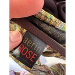 AERIN ROSE Green Multicolored Halter Tie Neck Gold Accent Swimsuit Top size 32D Size M Photo 8