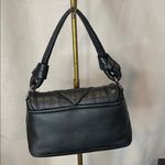 Cole Haan Black Leather Puffer Quilted Handbag Shoulder bag silver hardware Photo 5