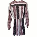 Intermix  Silk Purple Long Sleeve Boho Romper Size 4 Photo 6