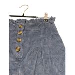 American Eagle  Corduroy Mini Skirt Size Small Blue Gray‎ Paperbag Pullon NWT Photo 2