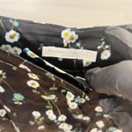 Massimo Dutti  Women Silk Blend Black Floral Shorts Size 4 New Photo 4