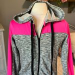 Rue 21 Heather Black Neon Pink Zip Knit Jacket Photo 4