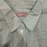 Everlane  Button Down Cotton Oversized Pinstripe Shirt Mint Green Size 6 Photo 9