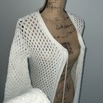 Boston Proper Boho  White Long Open Knit Duster Photo 1