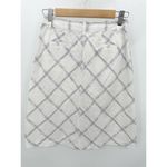 Urban Outfitters BDG White Navy Blue Windowpane Midi Skirt Women's Size 4 Photo 0