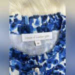 House of Harlow 1960 Melba blue floral ruffle button down dress Sz Medium Photo 2