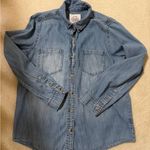 SO Vintage 100% cotton denim button down  shirt in L Photo 0