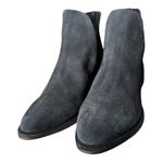 Free People Charm Double-V Suede Pull On Ankle Boots in Navy size 36.5 (6) Photo 14