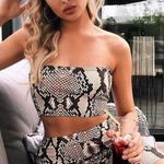 New Snake Print 2 Piece Outfit Set Size M Photo 0