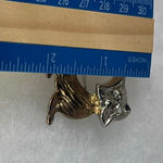 Vintage two tone Scotty dog Terrier brooch. Gold Photo 4
