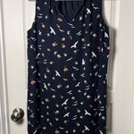 Rose + Olive Navy Bird and Floral Midi Dress Sz 10 Photo 3