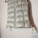 Eddie Bauer  Quilted Down Puffer Vest Gray Silver Metallic Size XS EB550 Hooded Photo 1