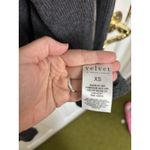 Velvet by Graham & Spencer Open Front Ribbed Cardigan Size XS Dark Gray Pockets Photo 5