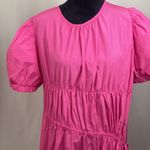 Future Collective hot pink puff sleeve dress woman’s size large Photo 2