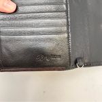 Brighton Croc Embossed Two-tone Tri Fold Wallet Black Brown Photo 5