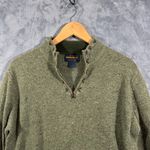 Woolrich Vintage  Willow Heather Green Quarter-Zip Pullover Mock Neck Sweater Photo 1