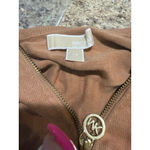 Michael Kors Women's Tan Gold Zip Cardigan Sweater XS Photo 6