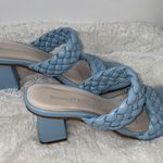 Chocolat Blu Boutique Brand Blue Braided Strap Block Heel Sandal Photo 2