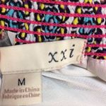 Forever 21 XXI Skirt Pink Red Ruched Yoke Waist Medium Mini Photo 4