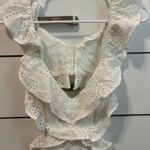 ASTR  The Label Elora Ivory Eyelet Cutout Skater Dress Photo 6