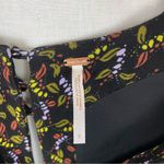 Free People NWT Meet Virginia Split Sleeve Printed Black Combo Romper Photo 5