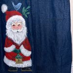 Vintage Denim Christmas Hand Painted Dress Size M Photo 2