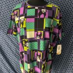 LuLaRoe Disney Irma Maleficent Villains High-Low Short Sleeve Tunic Top XXS Photo 0