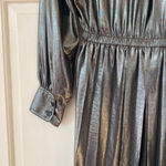 Isabel Marant Étoile Women's Lame Mae Dress ($655) Metallic Midi New Years Eve Photo 10