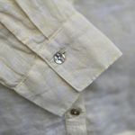 Cynthia Rowley  Size Medium Linen Pearl Button Down Women’s Crop Shirt Photo 3